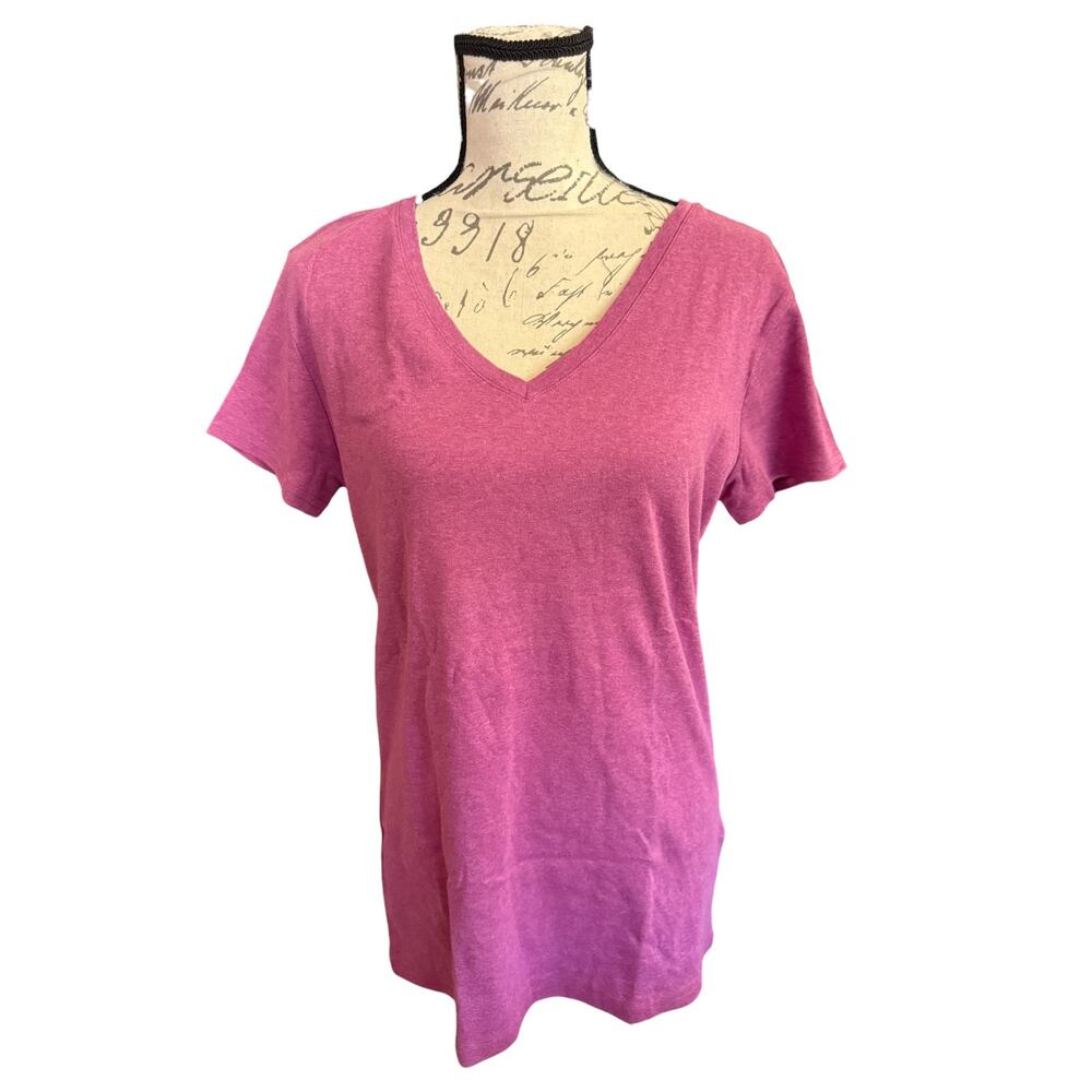 Kirkland Signature Pink Peruvian Pima Cotton V Neck Tee Shirt Size XL